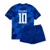 Echipament fotbal Croaţia Luka Modric #10 Tricou Deplasare European 2024 pentru copii maneca scurta (+ Pantaloni scurti)